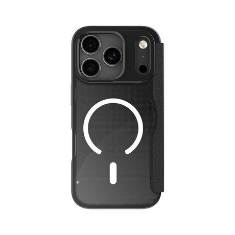 Apple iPhone 17 Pro Max Kılıf M-Safe Şarj Özellikli Raptic Air Folio Şeffaf Kartlıklı Kapaklı Kılıf