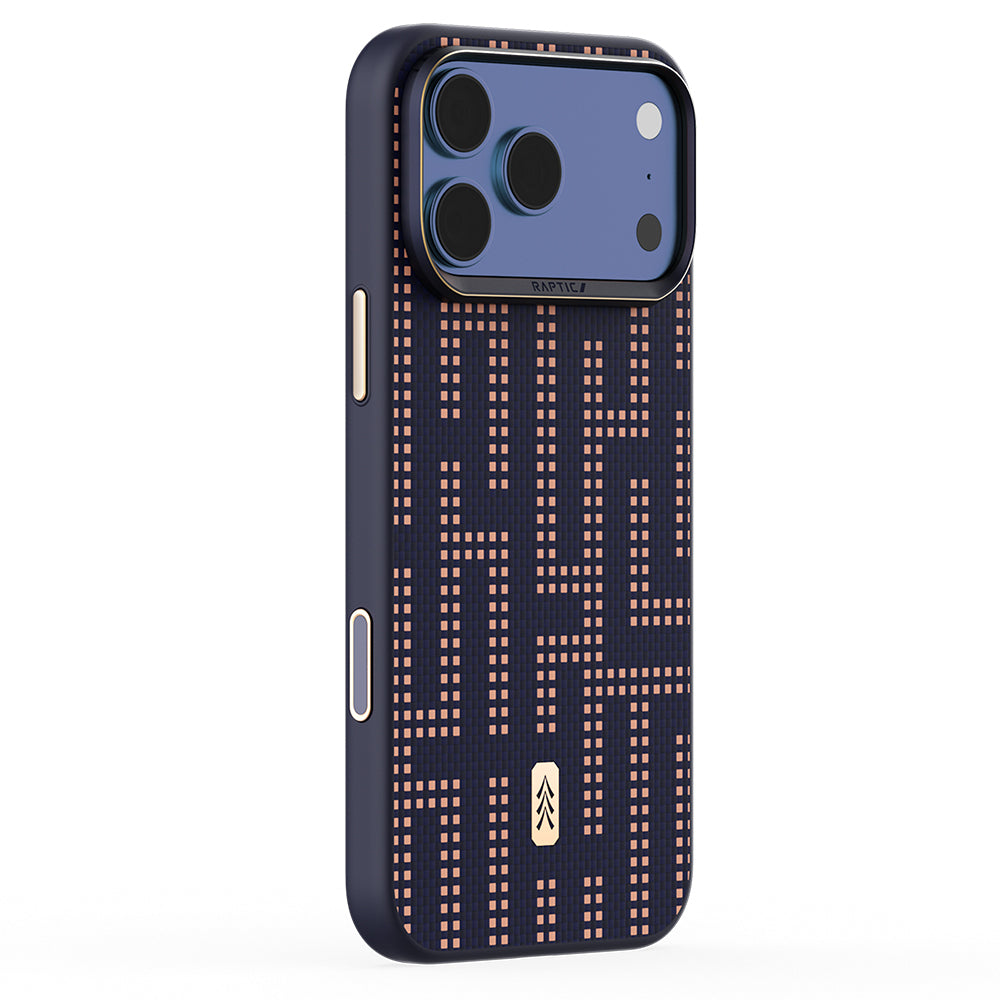 Apple iPhone 17 Pro Max Kılıf M-safe Şarj Özellikli Raptic Aramid Dual Grid Serisi Karbon Kapak