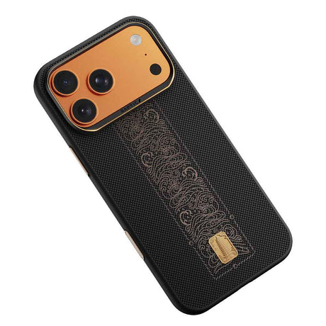Apple iPhone 17 Pro Max Kılıf M-safe Şarj Özellikli Raptic Aramid Dual Rise Serisi 24 Ayar Altın Kaplamalı Karbon Kapak