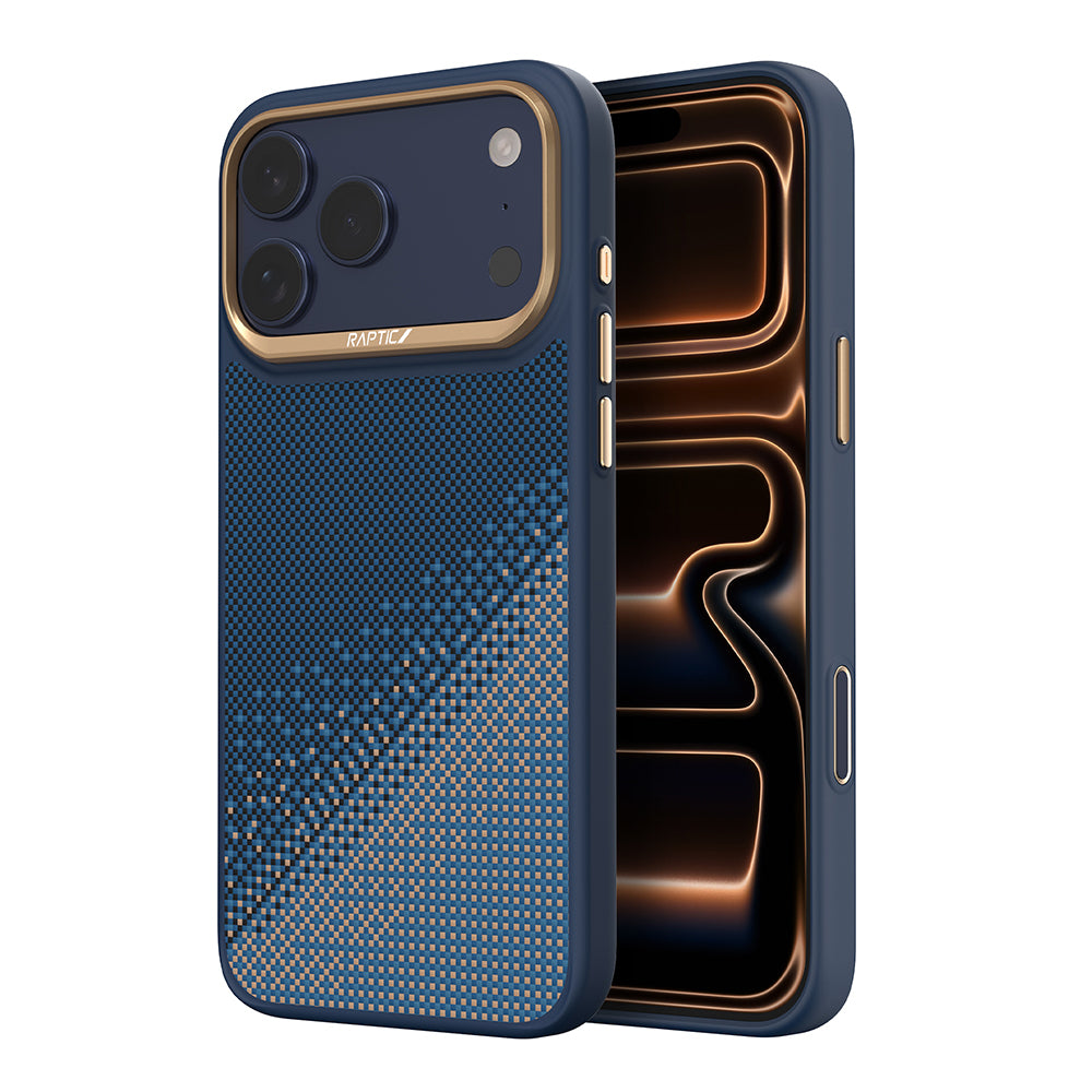 Apple iPhone 17 Pro Max Kılıf M-safe Şarj Özellikli Raptic Aramid Dual Serenity Serisi Karbon Kapak