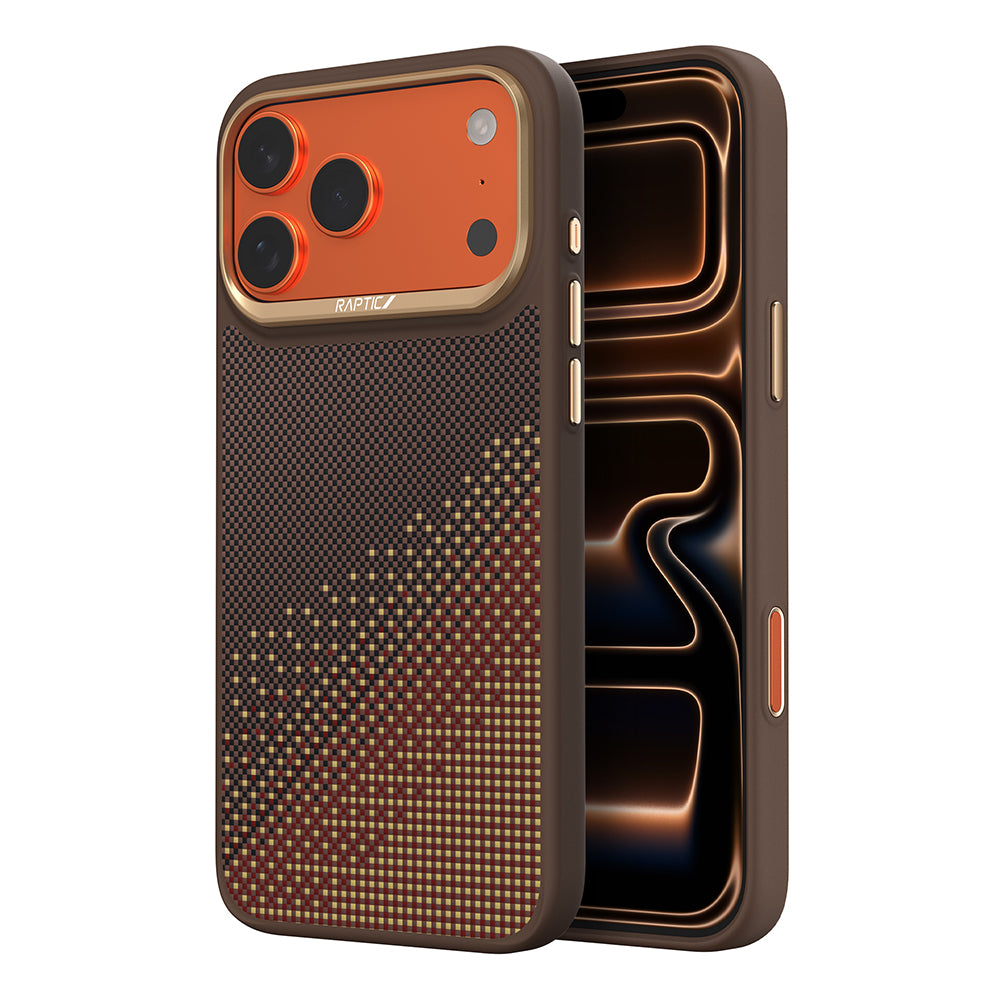 Apple iPhone 17 Pro Max Kılıf M-safe Şarj Özellikli Raptic Aramid Dual Serenity Serisi Karbon Kapak