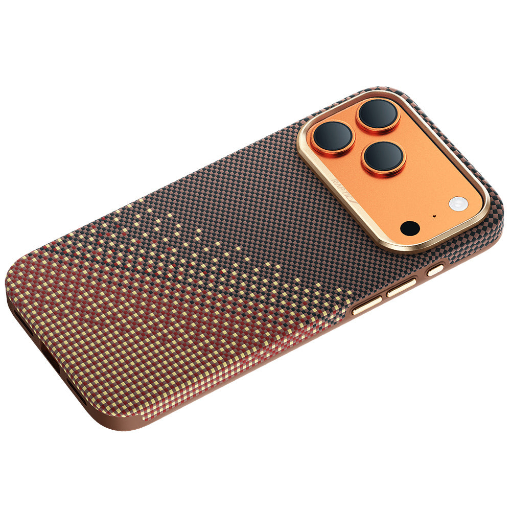 Apple iPhone 17 Pro Max Kılıf M-safe Şarj Özellikli Raptic Aramid Dual Ultra Serenity Serisi Karbon Kapak
