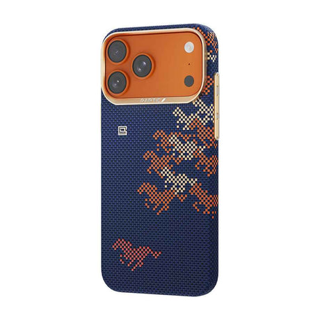 Apple iPhone 17 Pro Max Kılıf M-safe Şarj Özellikli Raptic Aramid Skin Chivalry Serisi Karbon Kapak