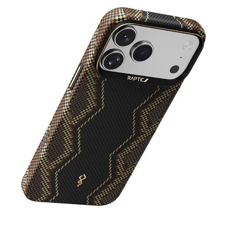 Apple iPhone 17 Pro Max Kılıf M-safe Şarj Özellikli Raptic Aramid Skin Scepter Serisi Karbon Kapak