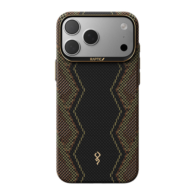 Apple iPhone 17 Pro Max Kılıf M-safe Şarj Özellikli Raptic Aramid Skin Scepter Serisi Karbon Kapak