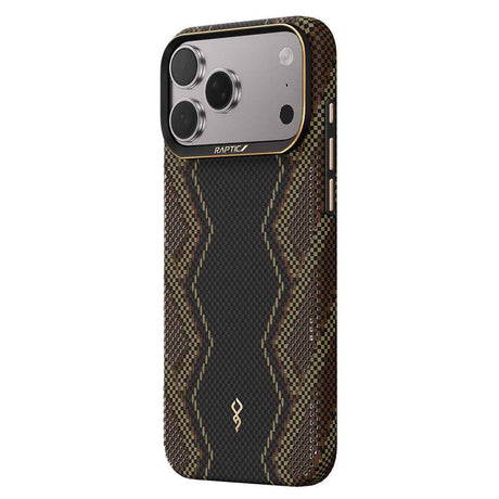 Apple iPhone 17 Pro Max Kılıf M-safe Şarj Özellikli Raptic Aramid Skin Scepter Serisi Karbon Kapak