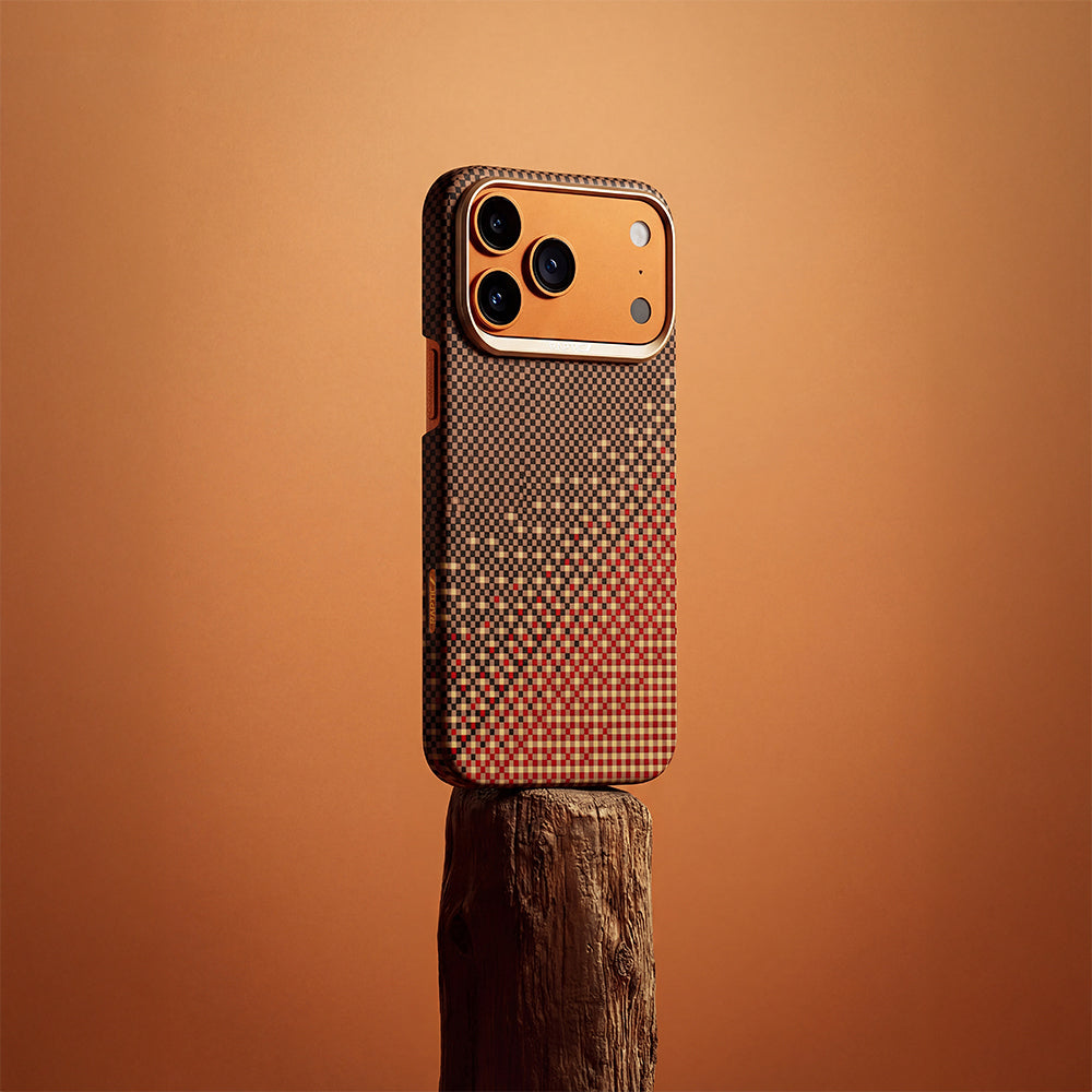 Apple iPhone 17 Pro Max Kılıf M-safe Şarj Özellikli Raptic Aramid Skin Serenity Serisi Karbon Kapak