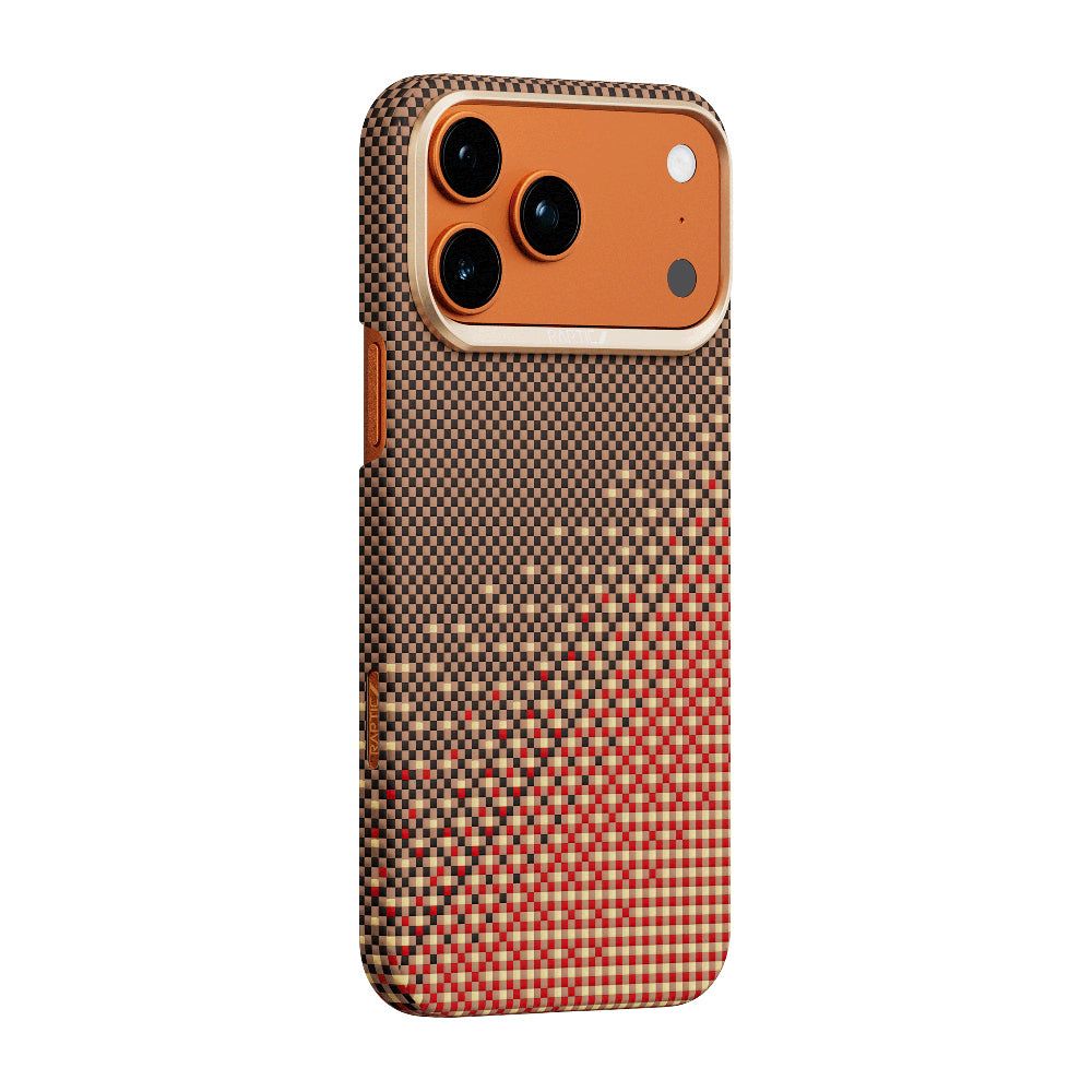 Apple iPhone 17 Pro Max Kılıf M-safe Şarj Özellikli Raptic Aramid Skin Serenity Serisi Karbon Kapak