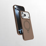 Apple iPhone 17 Pro Max Kılıf M-safe Şarj Özellikli Standlı Zore Samara Kapak