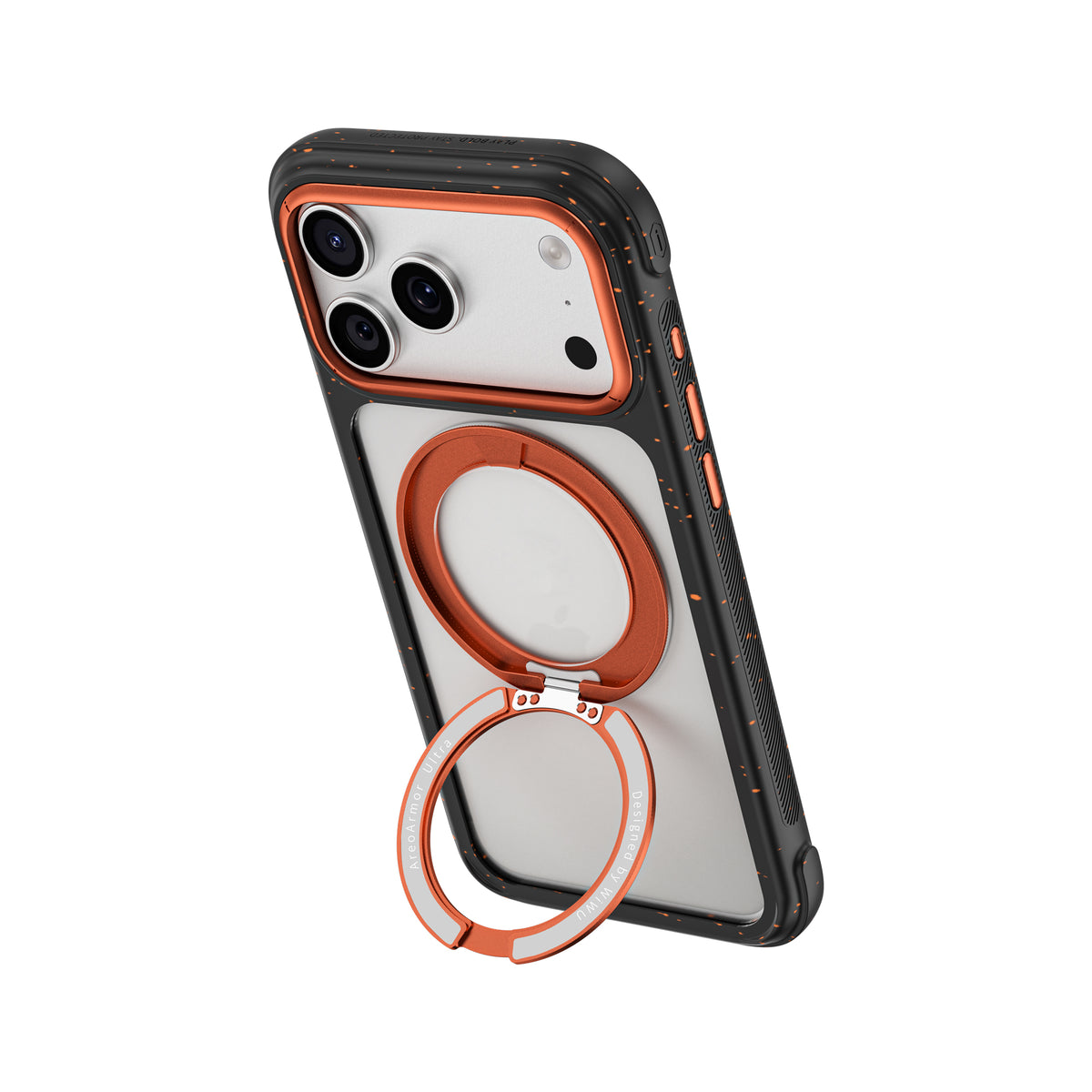 Apple iPhone 17 Pro Max Kılıf M-safe Şarj Özellikli Wiwu AA-203 AeroArmor Ultra Serisi Airbag Tasarımlı Standlı Kapak