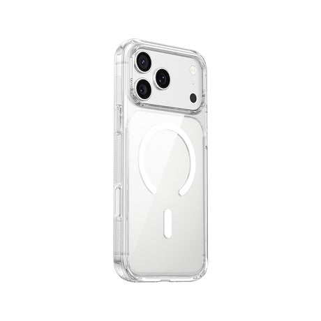 Apple iPhone 17 Pro Max Kılıf M-safe Şarj Özellikli Wiwu CS-202 Crystal Shield Pro Serisi Anti Yellowing Sert PC Kapak