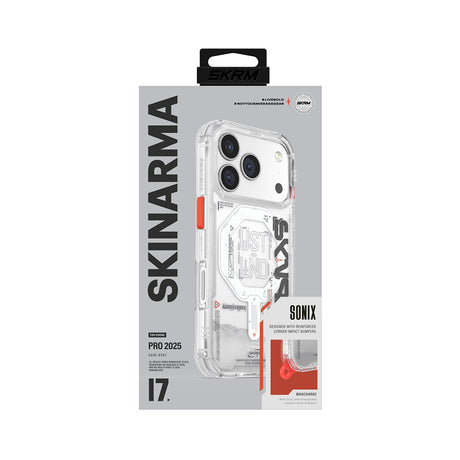 Apple iPhone 17 Pro Max Kılıf M-safe Şarj Özellikli Yazı Desenli Airbag Tasarımlı Skinarma Sonix Kapak