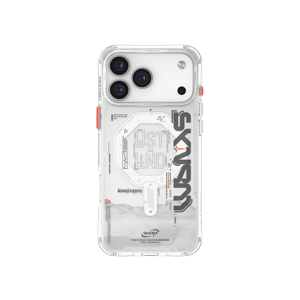Apple iPhone 17 Pro Max Kılıf M-safe Şarj Özellikli Yazı Desenli Airbag Tasarımlı Skinarma Sonix Kapak