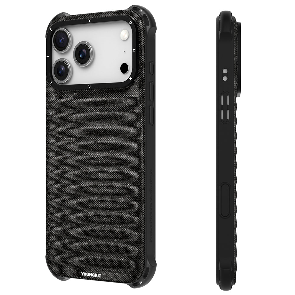 Apple iPhone 17 Pro Max Kılıf M-safe Şarj Özellikli Youngkit Canvas Serisi Kapak