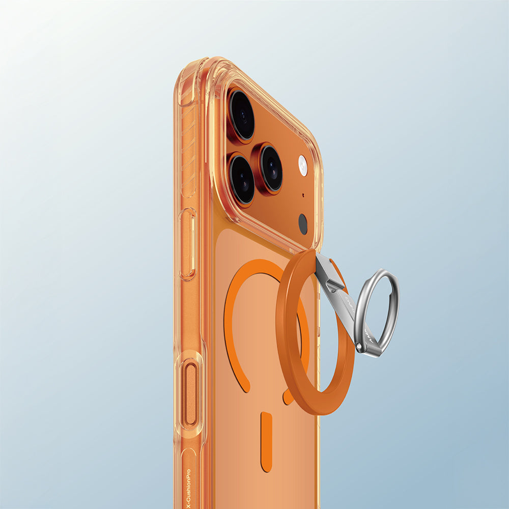 Apple iPhone 17 Pro Max Kılıf M-safe Şarj Özellikli Yüzük Standlı Amazingthing Titan Pro Serisi Kapak