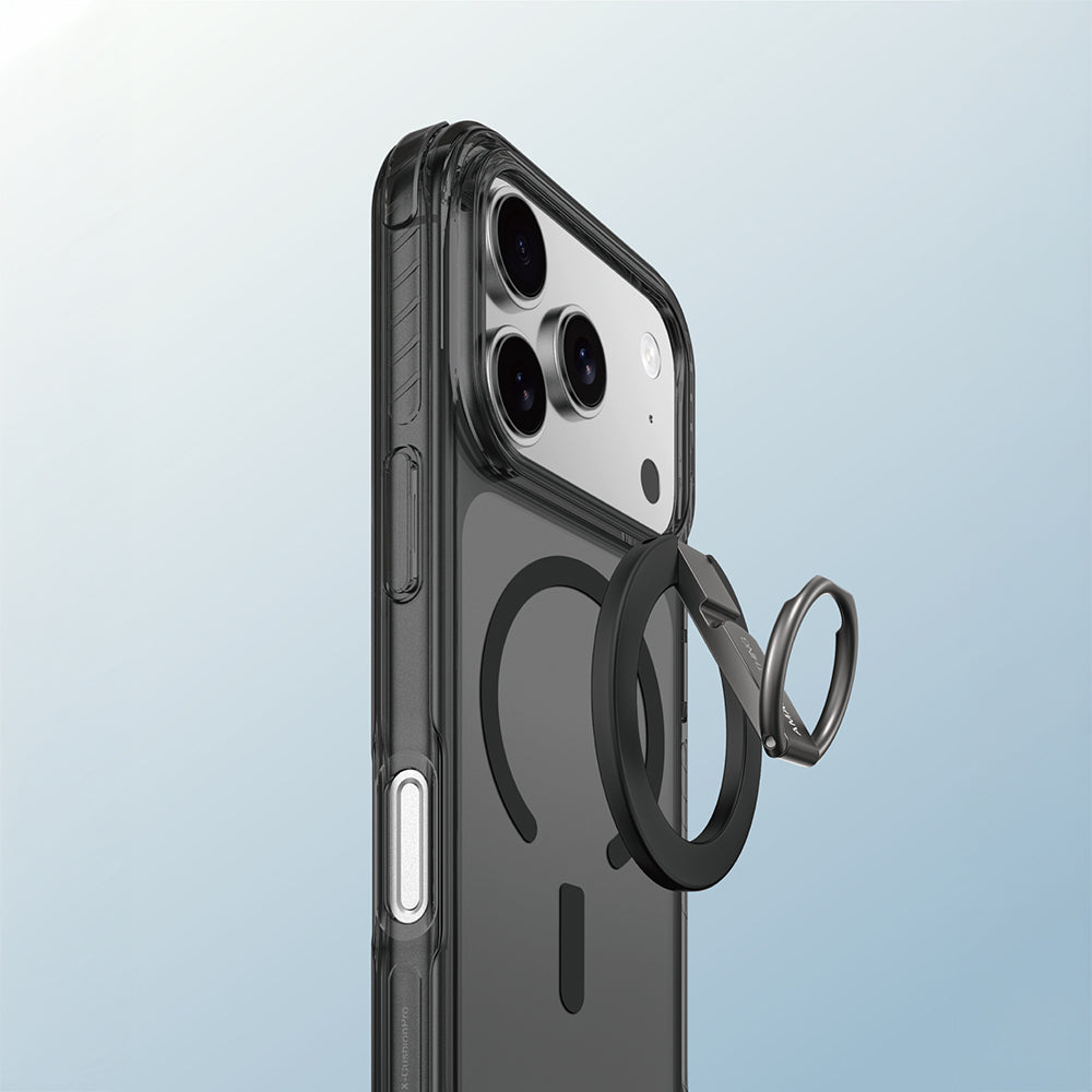 Apple iPhone 17 Pro Max Kılıf M-safe Şarj Özellikli Yüzük Standlı Amazingthing Titan Pro Serisi Kapak