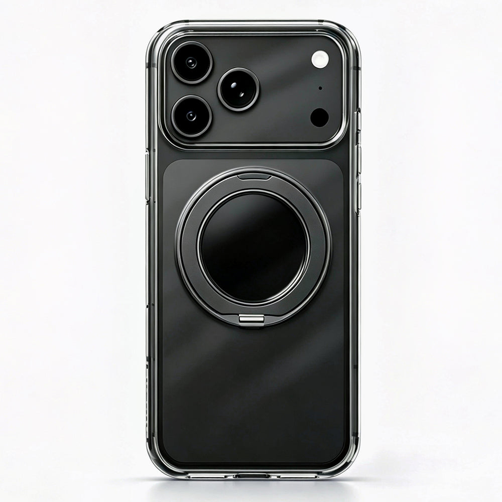 Apple iPhone 17 Pro Max Kılıf M-Safe Şarj Özellikli Zore Luzer 360 Standlı Kapak