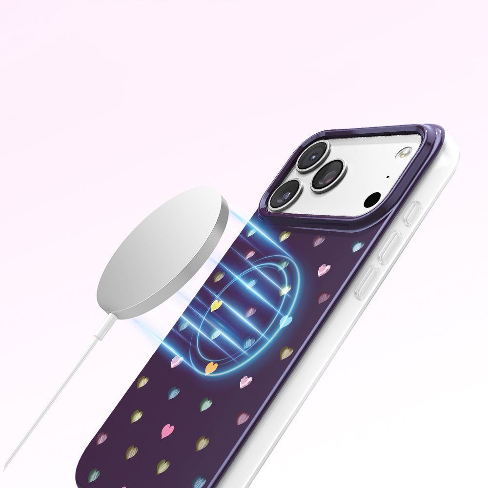 Apple iPhone 17 Pro Max Kılıf M-Safe Şarj Özellikli Zore Paris Axen Sert PC Kapak