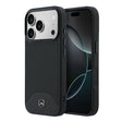 Apple iPhone 17 Pro Max Kılıf Mercedes Benz Orjinal Lisanslı M-safe Şarj Özellikli 3D Metal Logolu Wood Deri Dokumalı Kapak
