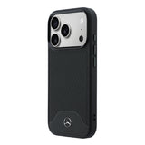 Apple iPhone 17 Pro Max Kılıf Mercedes Benz Orjinal Lisanslı M-safe Şarj Özellikli 3D Metal Logolu Wood Deri Dokumalı Kapak