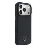 Apple iPhone 17 Pro Max Kılıf Mercedes Benz Orjinal Lisanslı M-safe Şarj Özellikli 3D Metal Logolu Wood Deri Dokumalı Kapak