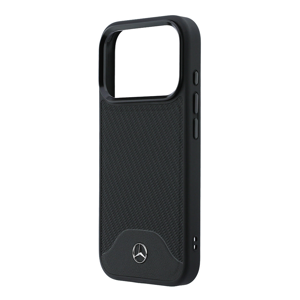 Apple iPhone 17 Pro Max Kılıf Mercedes Benz Orjinal Lisanslı M-safe Şarj Özellikli 3D Metal Logolu Wood Deri Dokumalı Kapak