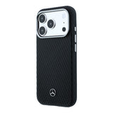 Apple iPhone 17 Pro Max Kılıf Mercedes Benz Orjinal Lisanslı M-safe Şarj Özellikli 3D Metal Logolu Wrap Wood Deri Kapak