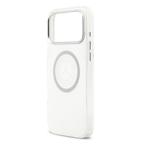 Apple iPhone 17 Pro Max Kılıf Mercedes Benz Orjinal Lisanslı M-safe Şarj Özellikli Buzlu PC Nostaljik Yıldız Dizayn Kapak