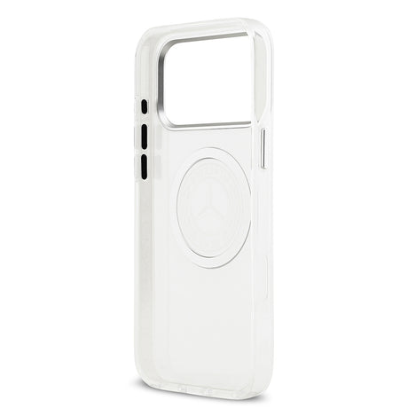 Apple iPhone 17 Pro Max Kılıf Mercedes Benz Orjinal Lisanslı M-safe Şarj Özellikli Buzlu PC Nostaljik Yıldız Dizayn Kapak