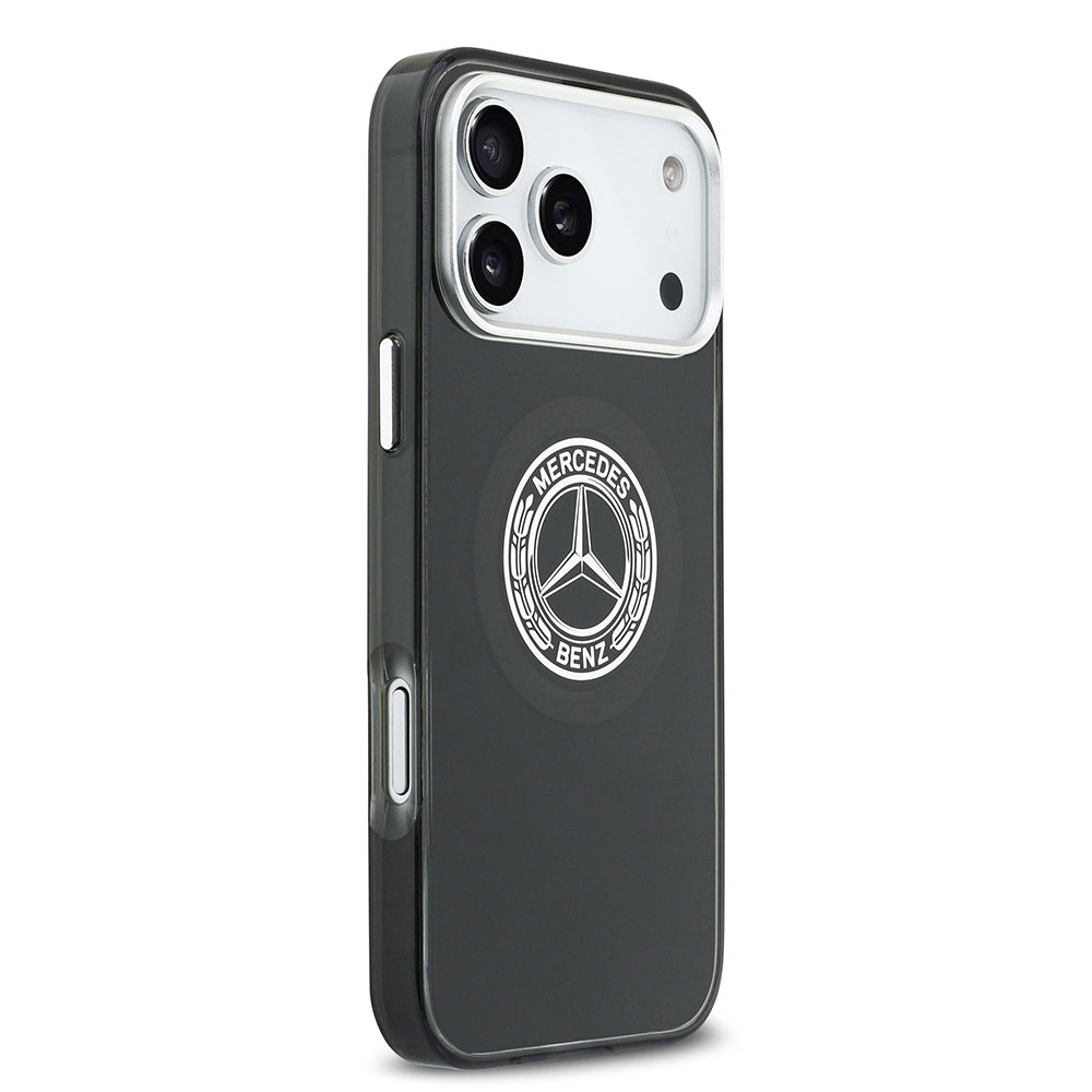 Apple iPhone 17 Pro Max Kılıf Mercedes Benz Orjinal Lisanslı M-safe Şarj Özellikli Çift Katmanlı PC Nostaljik Yıldız Dizayn Kapak