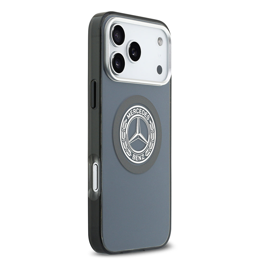 Apple iPhone 17 Pro Max Kılıf Mercedes Benz Orjinal Lisanslı M-safe Şarj Özellikli Çift Katmanlı PC Nostaljik Yıldız Dizayn Kapak