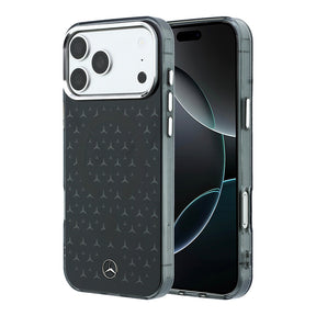 Apple iPhone 17 Pro Max Kılıf Mercedes Benz Orjinal Lisanslı M-Safe Şarj Özellikli Çift Katmanlı Yıldız Desenli Dizayn Kapak