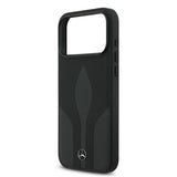 Apple iPhone 17 Pro Max Kılıf Mercedes Benz Orjinal Lisanslı M-safe Şarj Özellikli Dokulu Desenli Deri Kapak