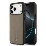 Apple iPhone 17 Pro Max Kılıf Mercedes Benz Orjinal Lisanslı M-safe Şarj Özellikli Dokulu Desenli Deri Kapak