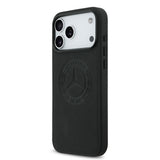 Apple iPhone 17 Pro Max Kılıf Mercedes Benz Orjinal Lisanslı M-safe Şarj Özellikli Hakiki Deri Nostaljik Yıldız Dizayn Kapak