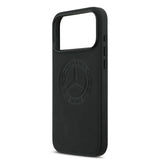 Apple iPhone 17 Pro Max Kılıf Mercedes Benz Orjinal Lisanslı M-safe Şarj Özellikli Hakiki Deri Nostaljik Yıldız Dizayn Kapak