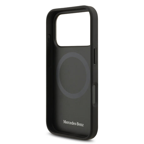 Apple iPhone 17 Pro Max Kılıf Mercedes Benz Orjinal Lisanslı M-safe Şarj Özellikli Hakiki Deri Nostaljik Yıldız Dizayn Kapak