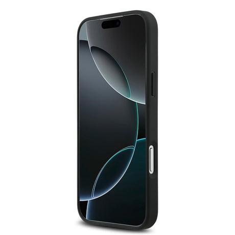 Apple iPhone 17 Pro Max Kılıf Mercedes Benz Orjinal Lisanslı M-safe Şarj Özellikli Şeritli Yıldız Desenli Metal Logolu Deri Kapak