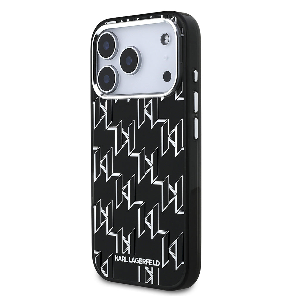 Apple iPhone 17 Pro Max Kılıf Orjinal Lisanslı M-safe Şarj Özellikli Karl Lagerfeld IML Baskılı Monogram Dizayn Kapak