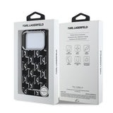 Apple iPhone 17 Pro Max Kılıf Orjinal Lisanslı M-safe Şarj Özellikli Karl Lagerfeld IML Baskılı Monogram Dizayn Kapak