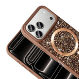 Apple iPhone 17 Pro Max Kılıf Pırlanta Tasarımlı M-safe Şarj Özellikli Zore Mozaik Silikon Kapak