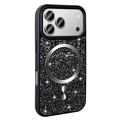 Apple iPhone 17 Pro Max Kılıf Pırlanta Tasarımlı M-safe Şarj Özellikli Zore Mozaik Silikon Kapak