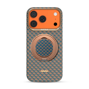 Apple iPhone 17 Pro Max Kılıf Raptic 2in1 Bundle Kit Aramid Skin Destiny Serisi Stand ve Karbon Kapak
