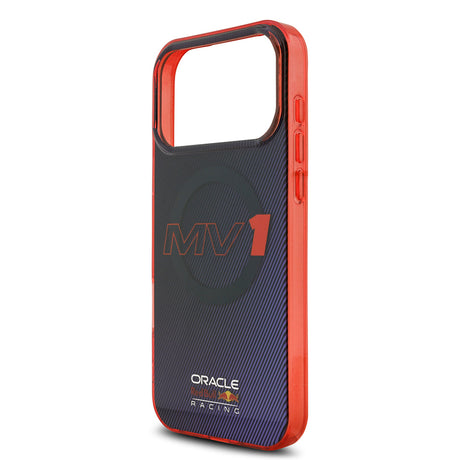 Apple iPhone 17 Pro Max Kılıf Redbull Orjinal Lisanslı M-safe Şarj Özellikli Çift Katmanlı Çizgi Desenli Sert PC MV Kapak