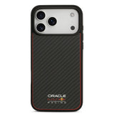 Apple iPhone 17 Pro Max Kılıf Redbull Orjinal Lisanslı M-safe Şarj Özellikli Karbon Fiber Parlayan Logolu Kevlar Kapak