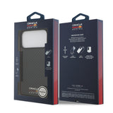 Apple iPhone 17 Pro Max Kılıf Redbull Orjinal Lisanslı M-safe Şarj Özellikli Karbon Fiber Parlayan Logolu Kevlar Kapak