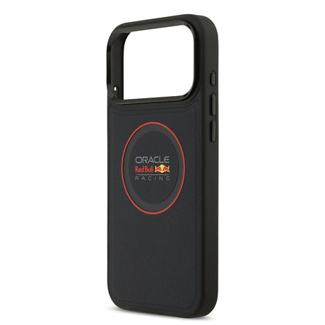Apple iPhone 17 Pro Max Kılıf Redbull Orjinal Lisanslı M-safe Şarj Özellikli Kırmızı Halka ve Logo Kabartmalı PU Deri Kapak
