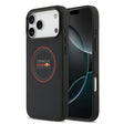 Apple iPhone 17 Pro Max Kılıf Redbull Orjinal Lisanslı M-safe Şarj Özellikli Kırmızı Halka ve Logo Kabartmalı PU Deri Kapak