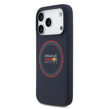 Apple iPhone 17 Pro Max Kılıf Redbull Orjinal Lisanslı M-safe Şarj Özellikli Kırmızı Halka ve Logo Silikon Kapak