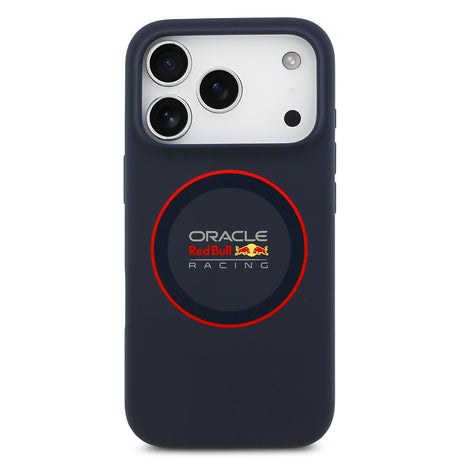 Apple iPhone 17 Pro Max Kılıf Redbull Orjinal Lisanslı M-safe Şarj Özellikli Kırmızı Halka ve Logo Silikon Kapak